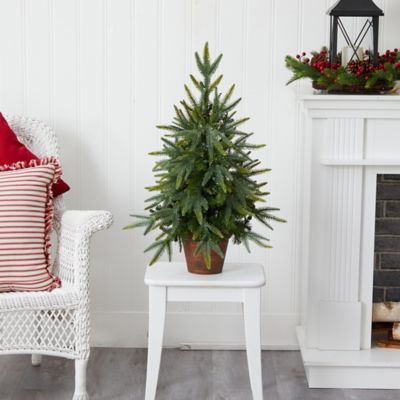 Image showing 2.5 ft. Pre-Lit Artificial Christmas Tree in Decorative Planter