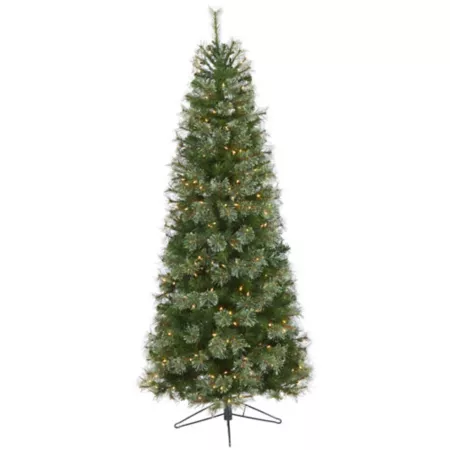 7 ft Slim Almost Natural Cashmere Artificial Christmas Tree 350 Warm White Lights and 660 Bendable Branches Artificial Christmas Trees