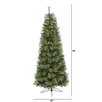 Image showing  7 ft. Cashmere Slim Artificial Christmas Tree, 350 Warm White Lights and 660 Bendable Branches
