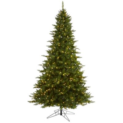 Nearly Natural 9 ft. Vermont Spruce Artificial Christmas Tree, 850 Warm White LED Lights, 1,984 Bendable Branches -  T1456