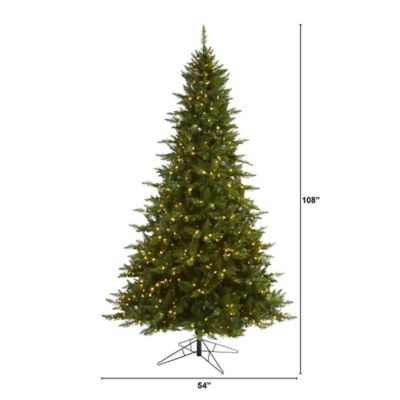 Image showing  9 ft. Vermont Spruce Artificial Christmas Tree, 850 Warm White LED Lights, 1,984 Bendable Branches