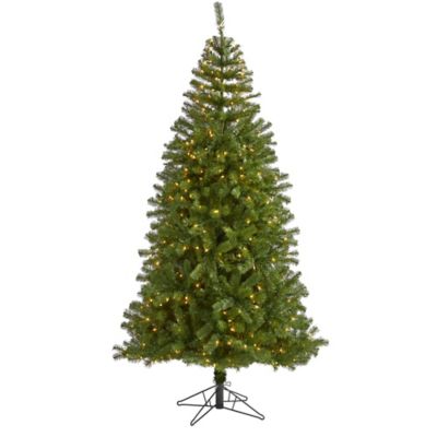 Nearly Natural 7 ft. Springfield Artificial Christmas Tree, 400 Warm Clear Lights and 916 Bendable Branches