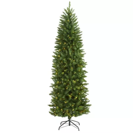 6.5 ft Pre-Lit Fine Green Mountain Pine Artificial Christmas Tree with 300 Nearly Natural Clear LED Lights Artificial Christmas Trees