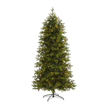 Nearly Natural 7 Foot Natural Looking Artificial Christmas Tree with 500 Clear LED Lights Artificial Christmas Trees