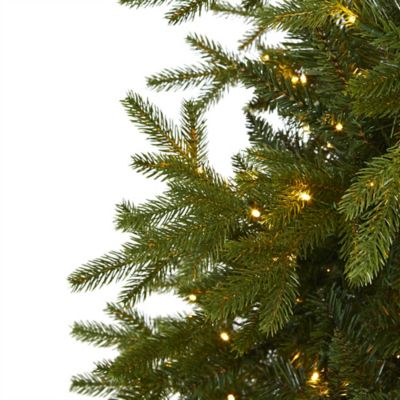 Image showing  7 ft. Belgium Fir Natural Look Artificial Christmas Tree with 500 Clear LED Lights