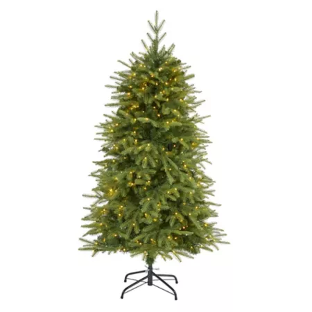 Nearly Natural Natural Looking Artificial Christmas Tree 5 ft 350 Clear LED Lights and 1 054 Bendable Branches Artificial Christmas Trees