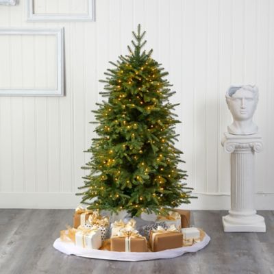 Image showing  5 ft. Vancouver Fir Natural Look Artificial Christmas Tree, 350 Clear LED Lights and 1,054 Bendable Branches