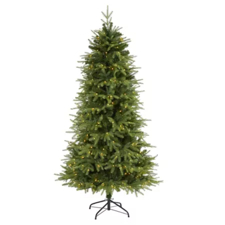 Nearly Natural 7 Feet Natural-Looking Artificial Christmas Tree 400 Clear LED Lights and 2 158 Bendable Branches Artificial Christmas Trees