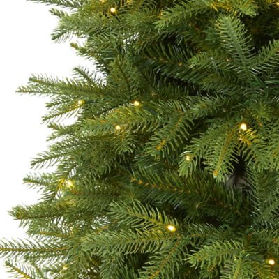Image showing  7 ft. Vancouver Fir Natural Look Artificial Christmas Tree, 400 Clear LED Lights and 2,158 Bendable Branches