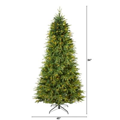 Image showing  7 ft. Vancouver Fir Natural Look Artificial Christmas Tree with 500 Clear LED Lights & 2542 Bendable Branches