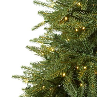 Image showing  8 ft. Vancouver Fir Natural Look Artificial Christmas Tree with 700 Clear LED Lights & 3470 Bendable Branches