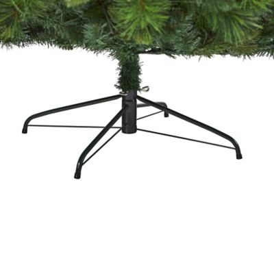 Image showing  7 ft. West Virginia Full Bodied Mixed Pine Artificial Christmas Tree with 450 Clear LED Lights & Pine Cones