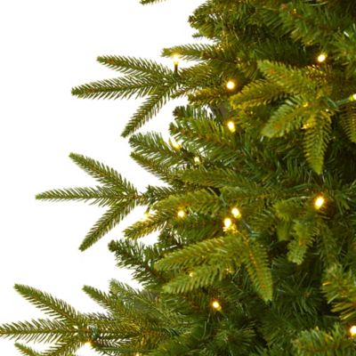 Image showing  6 ft. Pre-Lit Colorado Mountain Fir Natural Look Artificial Christmas Tree, 350 Clear LED Lights, 1,704 Branches