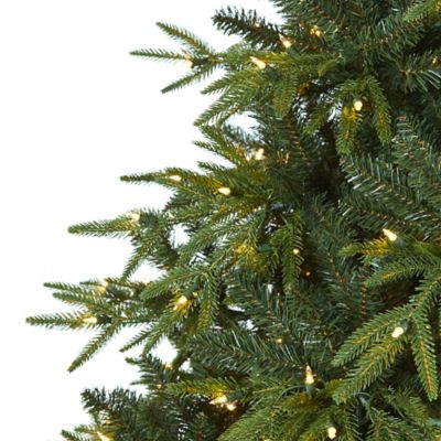 Image showing  7 ft. Pre-Lit Colorado Mountain Fir Natural Look Artificial Christmas Tree with 500 Clear LED Lights, 2,552 Tips