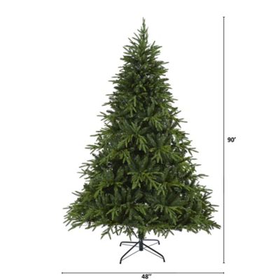 Image showing  8 ft. Pre-Lit Colorado Mountain Fir Natural Look Artificial Christmas Tree, 600 LED Lights, Bendable Branches