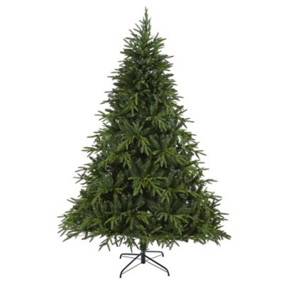 Image showing  8 ft. Pre-Lit Colorado Mountain Fir Natural Look Artificial Christmas Tree, 600 LED Lights, Bendable Branches
