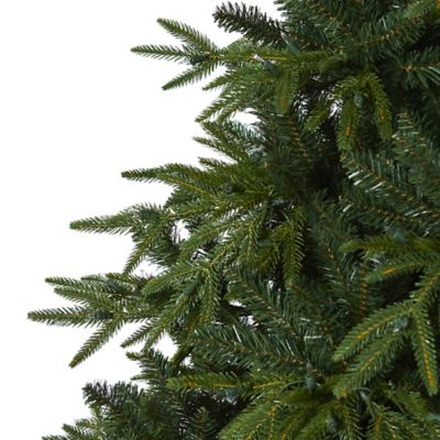Image showing  8 ft. Pre-Lit Colorado Mountain Fir Natural Look Artificial Christmas Tree, 600 LED Lights, Bendable Branches