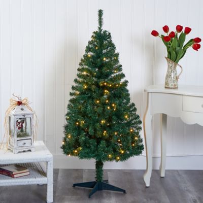 Image showing 2 th Nearly Natural 5 ft. Northern Tip Pine Artificial Christmas Tree, 150 Clear LED Lights