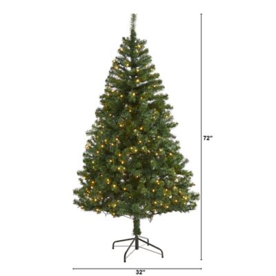 Image showing  6 ft. Northern Tip Pine Artificial Christmas Tree with 250 Clear LED Lights