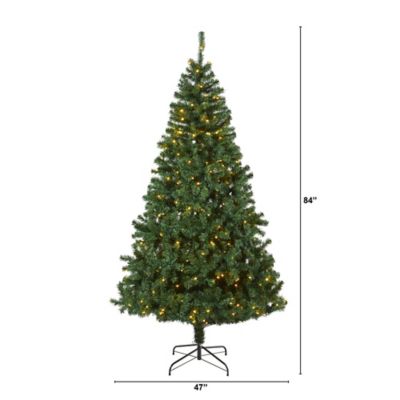 Image showing  7 ft. Northern Tip Pine Artificial Christmas Tree with 350 Clear LED Lights