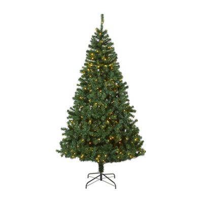 Nearly Natural 8 ft. Northern Tip Artificial Christmas Tree with 450 Clear LED Lights