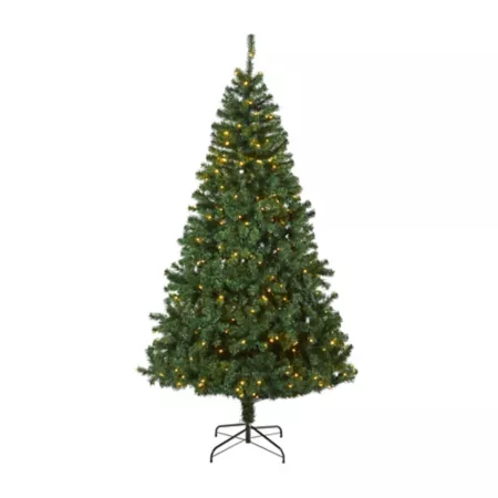 Northern Tip 8 ft Nearly Natural Artificial Christmas Tree with 450 Clear LED Lights Artificial Christmas Trees