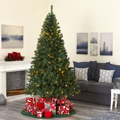 Image showing 5 th Nearly Natural 8 ft. Northern Tip Artificial Christmas Tree with 450 Clear LED Lights