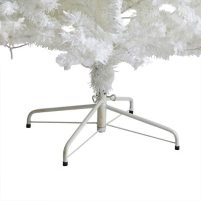 Image showing  8 ft. Pre-Lit White Artificial Christmas Tree with 1500 Bendable Branches and 450 LED Lights