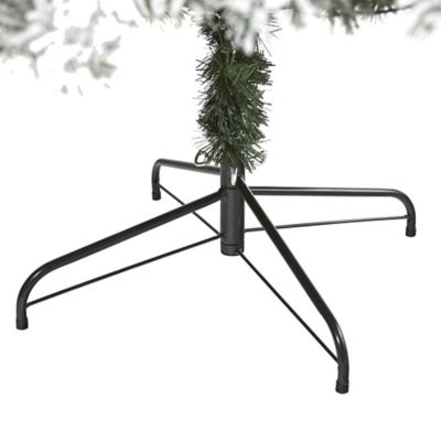 Image showing  7 ft. Flocked West Virginia Fir Artificial Christmas Tree with 350 Clear LED Lights