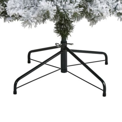 Image showing  8 ft. Pre-Lit Flocked West Virginia Fir Artificial Christmas Tree, 500 Clear LED Lights