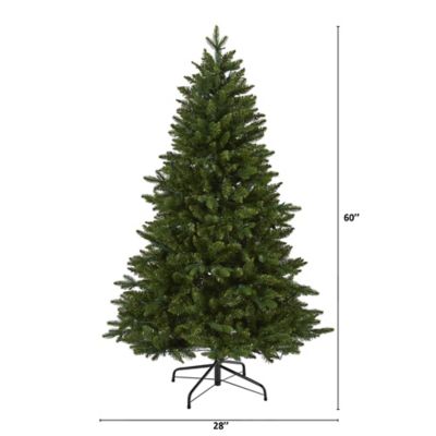 Image showing  5 ft. New Hampshire Fir Artificial Christmas Tree, 150 LED Lights