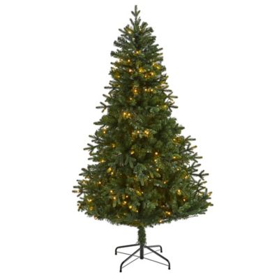 Nearly Natural 6 ft. Vermont Fir Artificial Christmas Tree, 250 Clear LED Lights