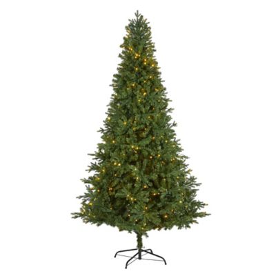 Nearly Natural 8 ft. Vermont Fir Artificial Christmas Tree, 450 Clear LED Lights