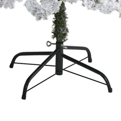 Image showing  6 ft. Flocked Montana Down Swept Spruce Artificial Christmas Tree with 250 Clear LED Lights