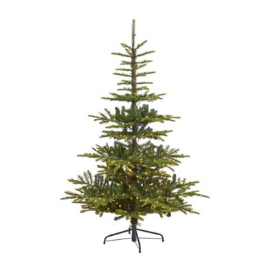 Nearly Natural 6 ft. Layered Washington Spruce Artificial Christmas Tree with 350 Clear LED Lights & 705 Bendable Branches