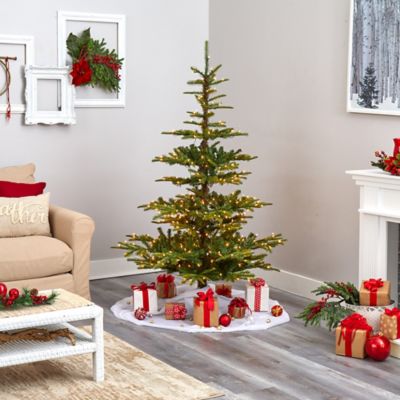 Image showing  6 ft. Layered Washington Spruce Artificial Christmas Tree with 350 Clear LED Lights & 705 Bendable Branches