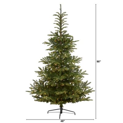 Image showing  8 ft. Layered Washington Spruce Artificial Christmas Tree, 550 Clear LED Lights and 1,325 Bendable Branches