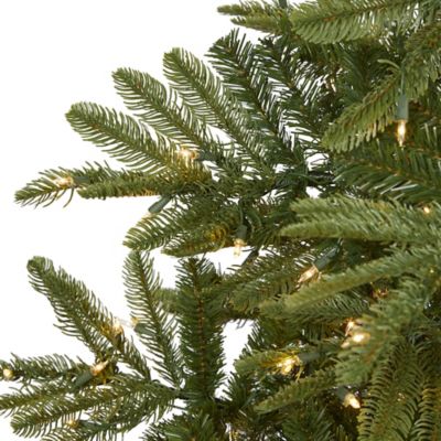 Image showing  8 ft. Layered Washington Spruce Artificial Christmas Tree, 550 Clear LED Lights and 1,325 Bendable Branches