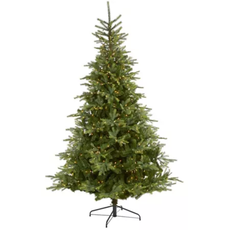 8 ft Nearly Natural North Carolina Spruce Artificial Christmas Tree 650 Clear Lights and 1 303 Bendable Branches Artificial Christmas Trees