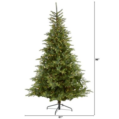 Image showing  8 ft. North Carolina Spruce Artificial Christmas Tree, 650 Clear Lights and 1,303 Bendable Branches