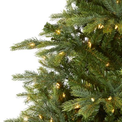 Image showing  8 ft. North Carolina Spruce Artificial Christmas Tree, 650 Clear Lights and 1,303 Bendable Branches