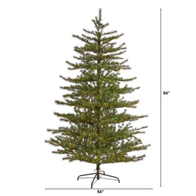 Image showing  7 ft. Vancouver Mountain Pine Artificial Christmas Tree, 450 Clear Lights and 1,762 Bendable Branches