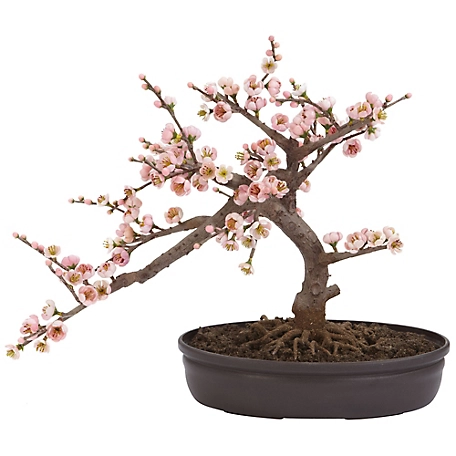 Nearly Natural 15 in. Cherry Blossom Bonsai Silk Tree