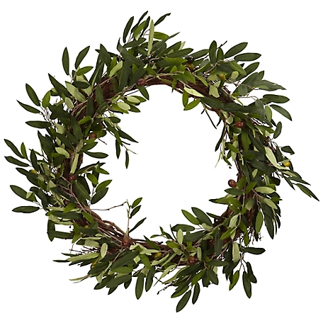 Nearly Natural 20 in. Olive Wreath