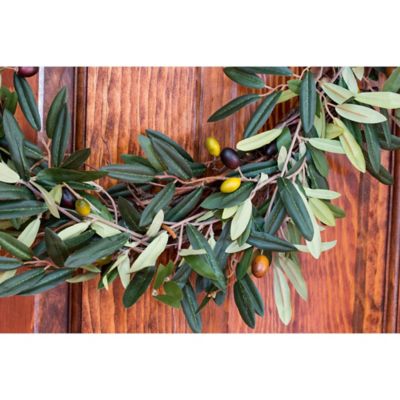 Image showing 5 th Nearly Natural 20 in. Artificial Olive Wreath