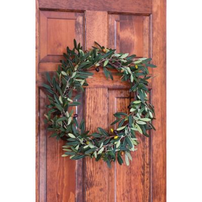 Image showing 6 th Nearly Natural 20 in. Artificial Olive Wreath