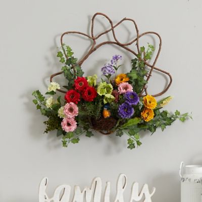 Image showing  22 in. Artificial Spring Floral Wreath
