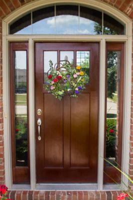 Image showing 5 th Nearly Natural 22 in. Artificial Spring Floral Wreath