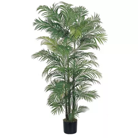 6 Foot Almost Natural Areca Silk Palm Tree Artificial Plants & Flowers