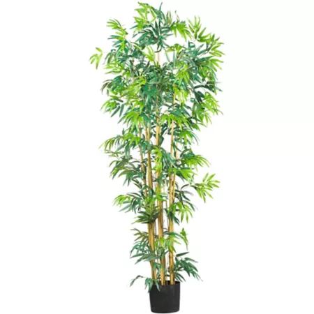 6 ft Nearly Natural Bambusa Bamboo Silk Tree Artificial Plants & Flowers